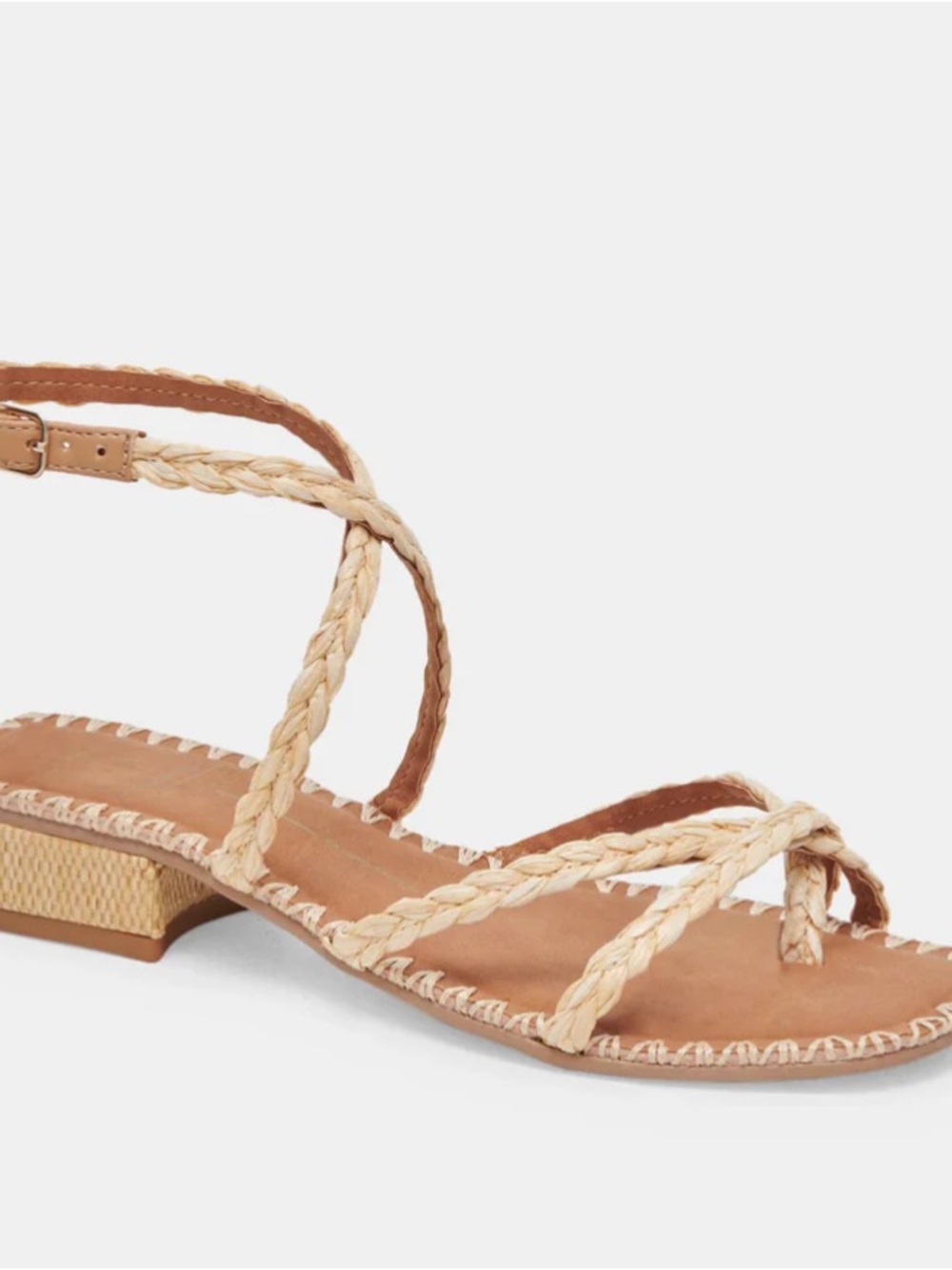 Dolce Vita Brinn LT Natural Braided Strappy Sandals - Picture 4 of 5